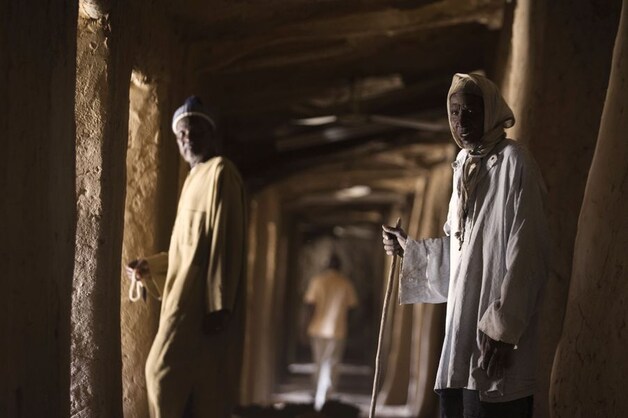 Moslims in een moskee in Gao, Mali.