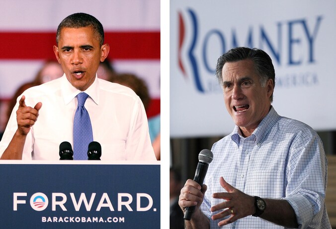 Obama (L) versus Romney (R). Wie heeft een groene toekomst in gedachten?