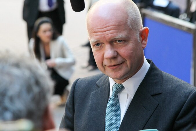 De Britse minister van Buitenlandse Zaken William Hague