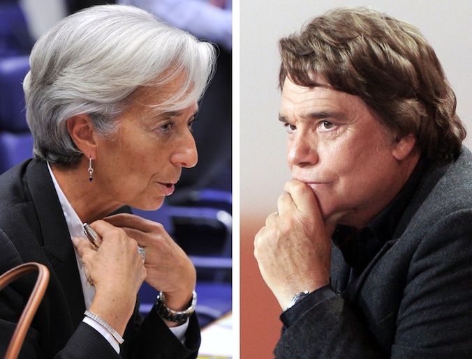 Christine Lagarde en Bernard Tapie.