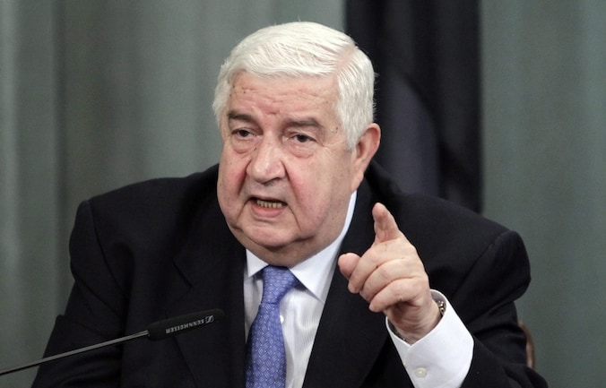 De Syrische minister van Buitenlandse Zaken Walid Mouallem.