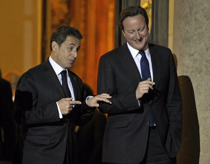 Nicolas Sarkozy en David Cameron.