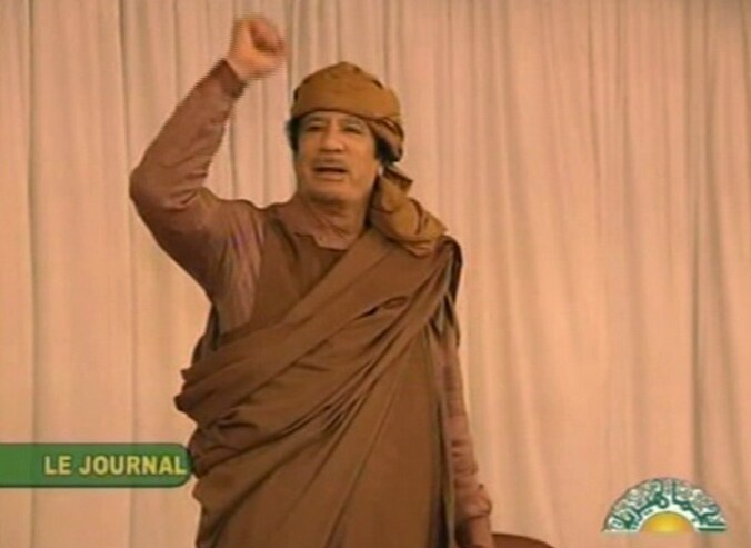 Kolonel Khadafi, afgelopen zaterdag
