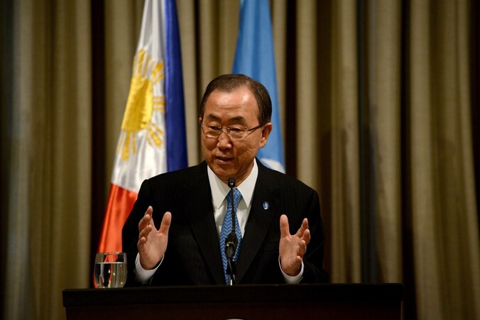 De secretaris-generaal van de Verenigde Naties Ban Ki-moon.