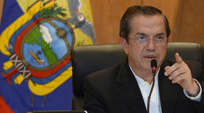 De Ecuadoriaanse minister van Buitenlandse Zaken Ricardo Patiño.