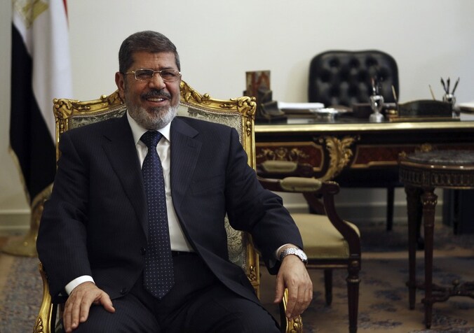 De Egyptische president Mohamed Mursi.