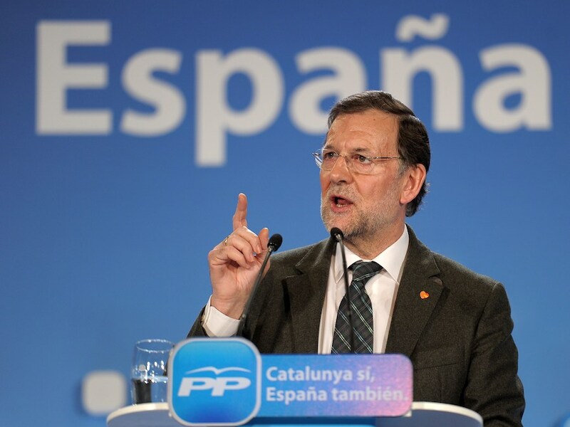 Volgens premier Rajoy was het ergste voorbij.