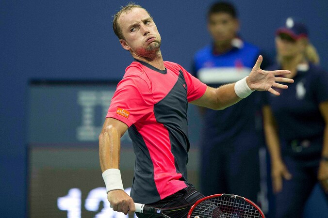 Even blazen: Darcis kon Federer niets in de weg leggen.