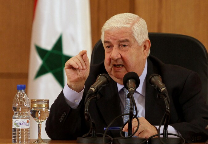 De Syrische minister van Buitenlandse Zaken, Walid al-Moallem.