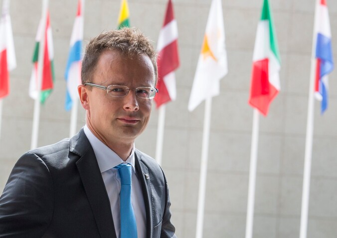 De Hongaarse minister van Buitenlandse Zaken Peter Szijjártó.