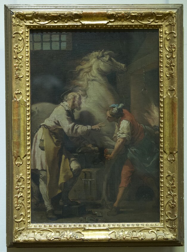'Miracle de la Saint Eloi' van Gaetano Gandolfi San Matteo della Decima (1734-1802).