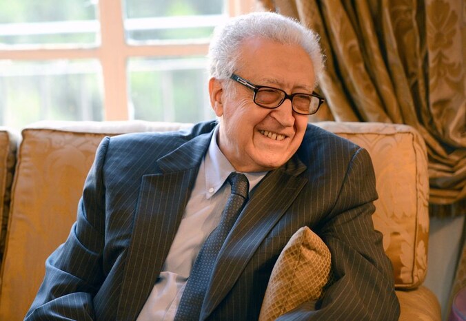 De VN-gezant in Syrië Lakhdar Brahimi.