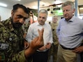 Didier Reynders en Pieter De Crem op bezoek in Afghanistan