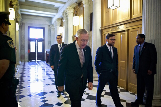 Harry Reid, de leider van de Democratische meerderheid in de Amerikaanse Senaat.