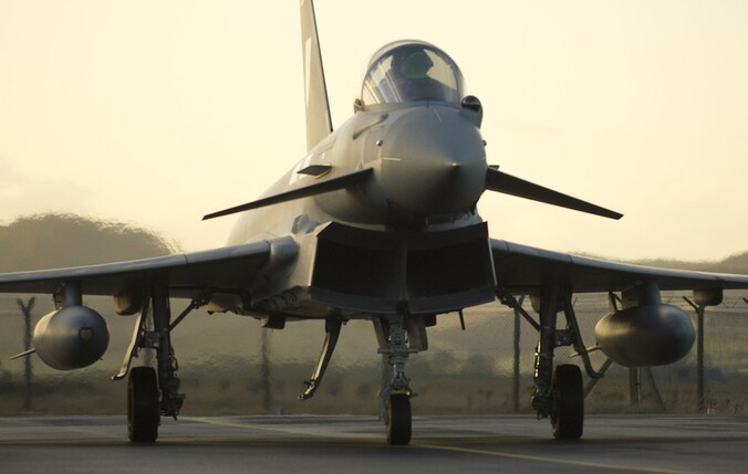 Zes van deze Typhoon Jets vliegen vandaag richting Cyprus.