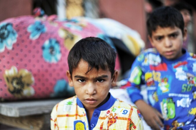 Syrische vluchtelingenkinderen in Istanbul.