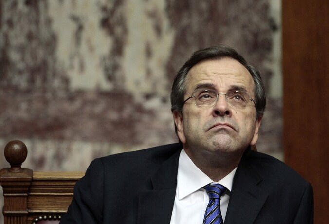 De Griekse premier Antonis Samaras.