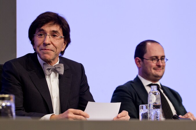 Premier Elio Di Rupo en minister van Pensioenen Vincent Van Quickenborne