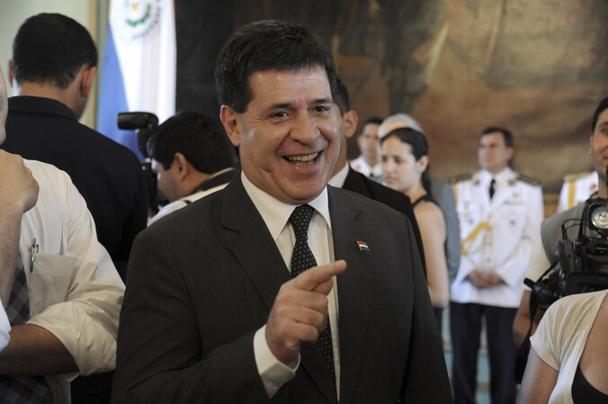 De president van Paraguay, Horacio Cartes.