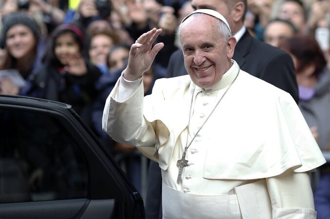 Paus Franciscus vandaag in Rome.