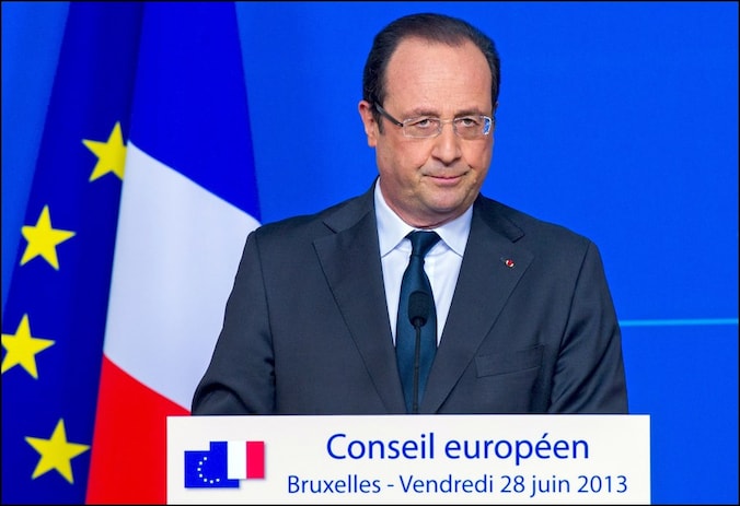 De Franse president François Hollande.