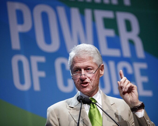 Bill Clinton op 7 augustus in Las Vegas.