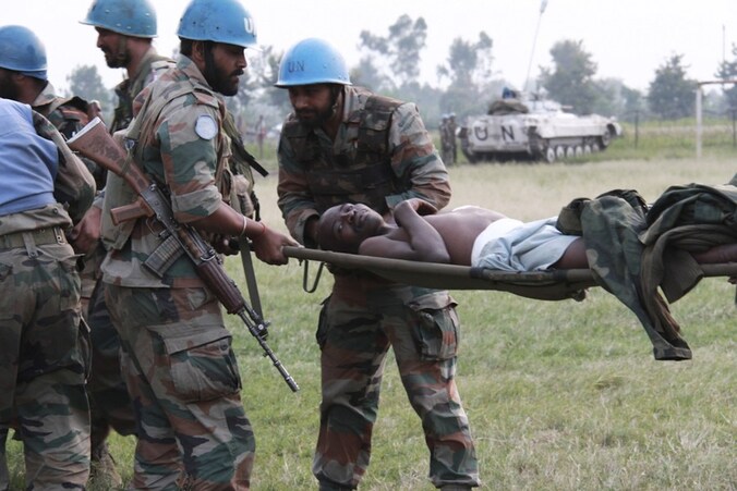 De Monusco-troepen.