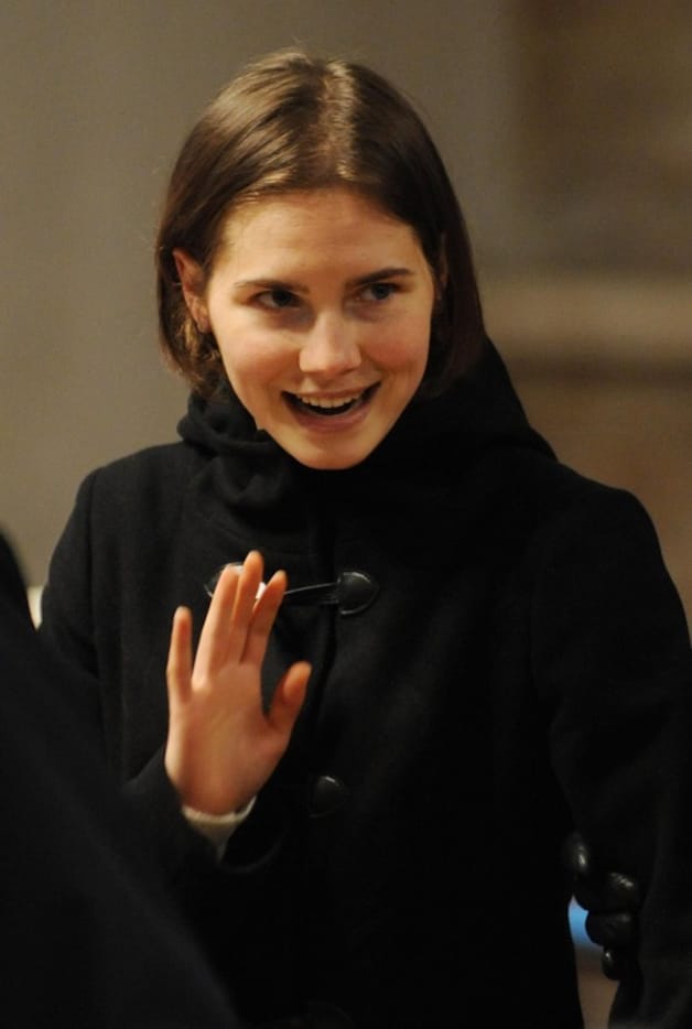 Amanda Knox lachte meermaals op haar proces.