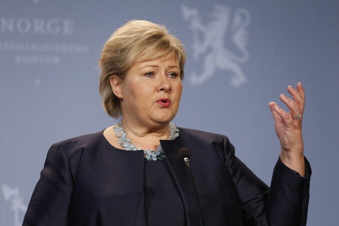 De nieuwe Noorse premier Erna Solberg.