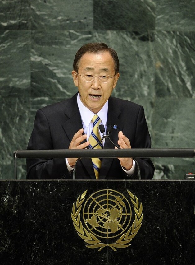 Ban Ki-moon, secretaris-generaal van de VN.