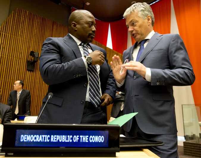 Kabila en Reynders in New York.
