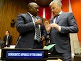 Kabila en Reynders in New York.
