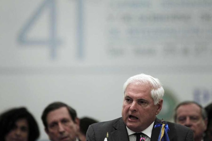 Panamese president Ricardo Martinelli.