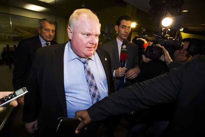 De burgemeester van Toronto, Rob Ford.