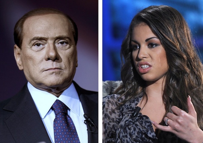 Silvio Berlusconu en Karima El Mahroug, alias Ruby.