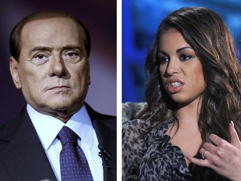 Silvio Berlusconu en Karima El Mahroug, alias Ruby.
