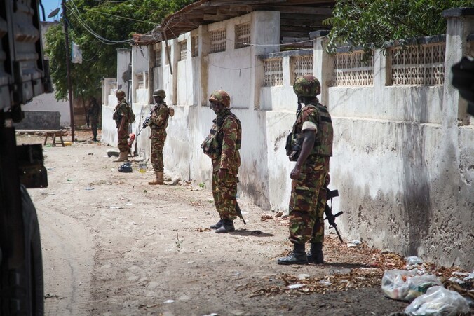 Keniaanse soldaten op missie in Somalië.