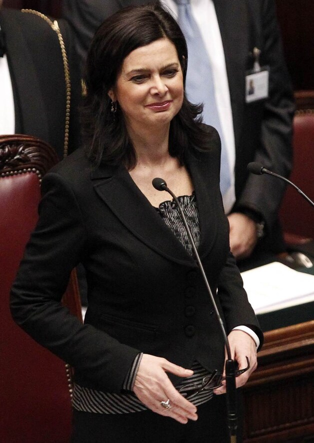 Laura Boldrini, de nieuwe Kamervoorzitter.