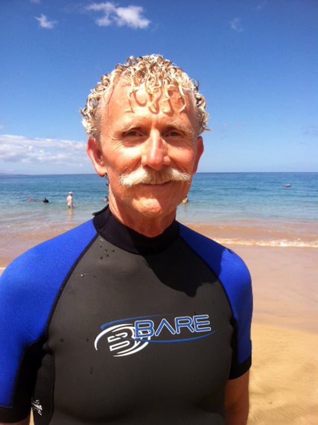 Rick Moore, de leraar uit Californië die het slachtoffer vorige week uit het water haalde.