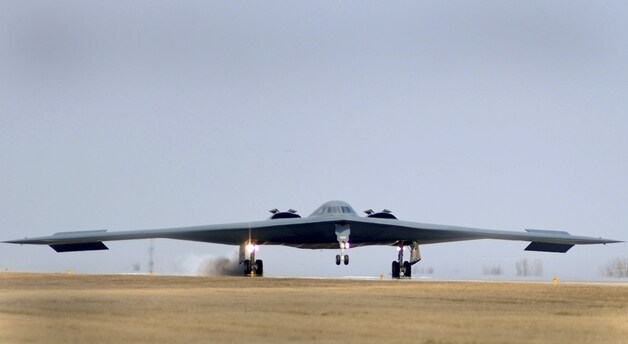 Een Amerikaanse B-2 bommenwerper.