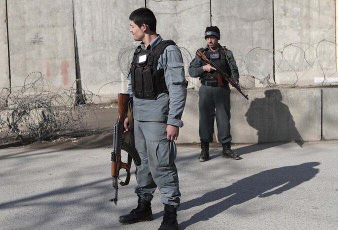Afghaanse politieagenten in Kaboel. (archieffoto)