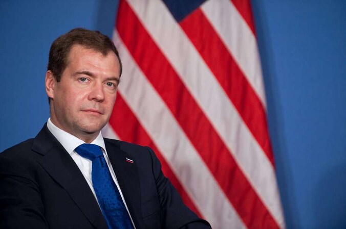 De Russische president Dmitri Medvedev.