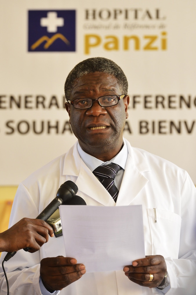 Dokter Mukwege is bekend om zijn hulp aan verkrachte vrouwen in Congo.