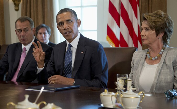 Obama spreekt met de pers voor zijn ontmoeting met leden van het Congres om de situatie in Syrië te bespreken.