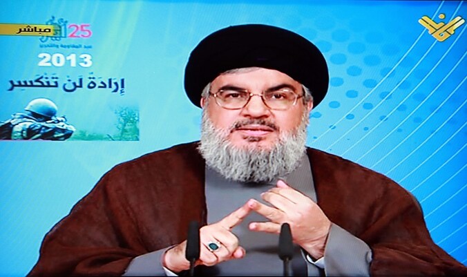Leider van Hezbollah Hassan Nasrallah.