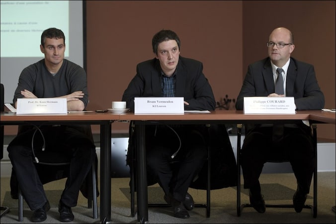 Koen Hermans, Bram Vermeulen en Philippe Courard.