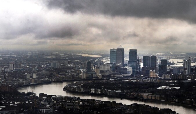 Canary Wharf, het Londense financiële district.