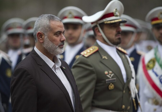 Hamasleider Ismail Haniyeh is op oficieel bezoek in Iran.