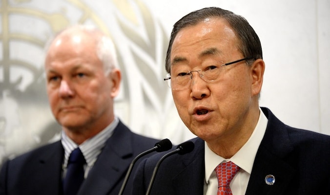 Secretaris-generaal Ban Ki-moon van de Verenigde Naties.