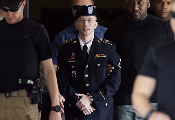 Bradley Manning op 30 juli.